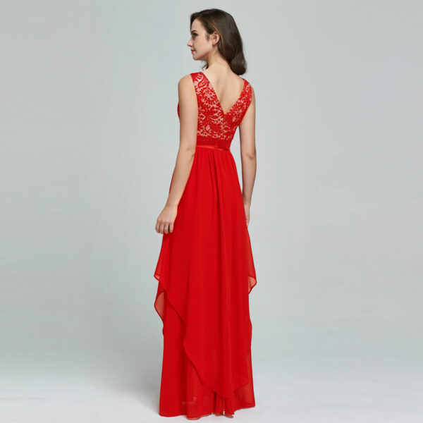 Lace spliced chiffon dress - Image 2