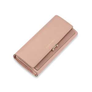 Long Wallet Card Holder One Average Fashion Ladies Women's Large-capacity Wallet PU Long Three-folding Clutch