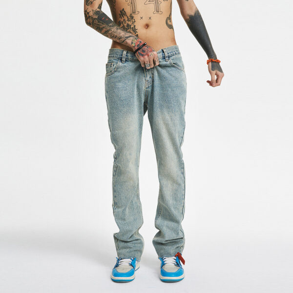 Antidote Ss Washed, Worn, Frayed, Non-Stretch Flared Jeans Trend - Image 2
