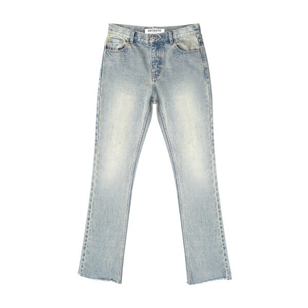 Antidote Ss Washed, Worn, Frayed, Non-Stretch Flared Jeans Trend - Image 5