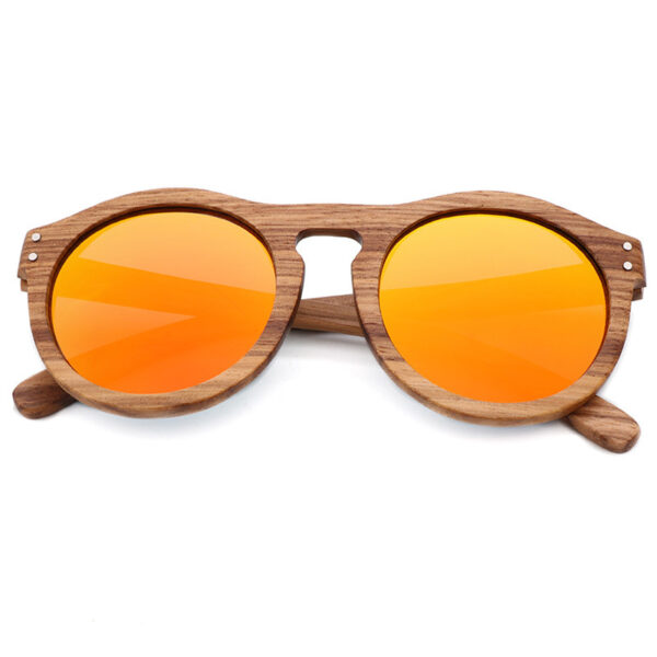 Fashion Polarized Bamboo Wood Glasses Round Frame - Image 6