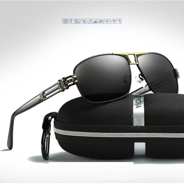 Men's Two-tone Men's Sunglasses Colorful Reflective Lenses Driver Glasses Driving Glasses - Image 9