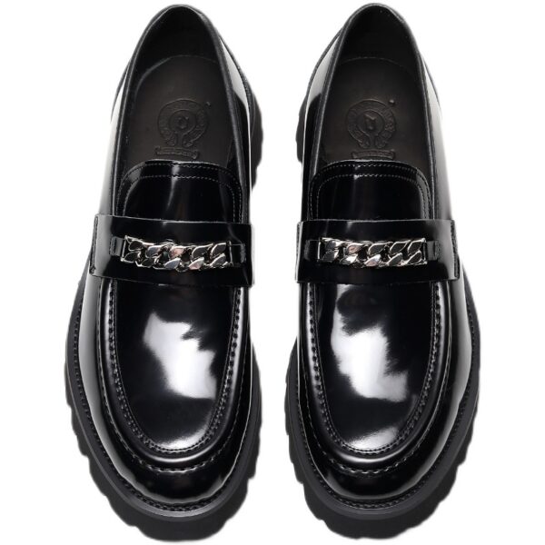 Men's Patent Business Shiny Platform Casual Leather Shoes - Image 2