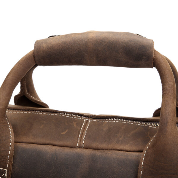 Crazy Horse Leather Men's Shoulder Bag Vintage - Image 2