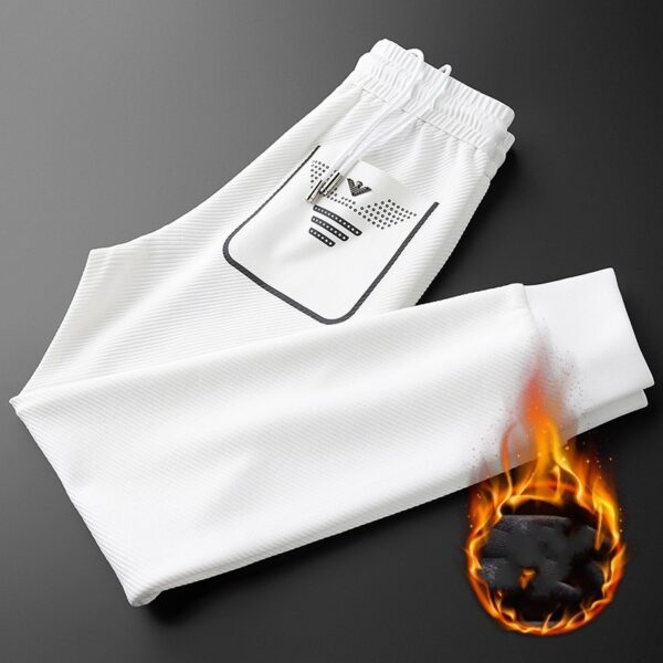 Twill Stretch White Trousers For Men - Image 7