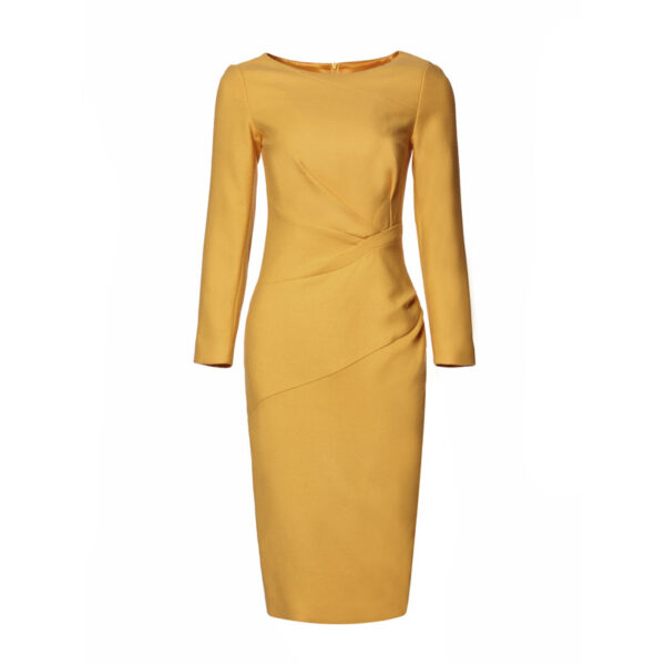 Business Dress French Business Waist Yellow - Image 2