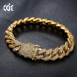 Amazon cross-border Average Hip hop accessories men's bracelet Cuban chain