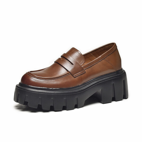 Women's Retro Black Height Increasing Shoes - Image 2