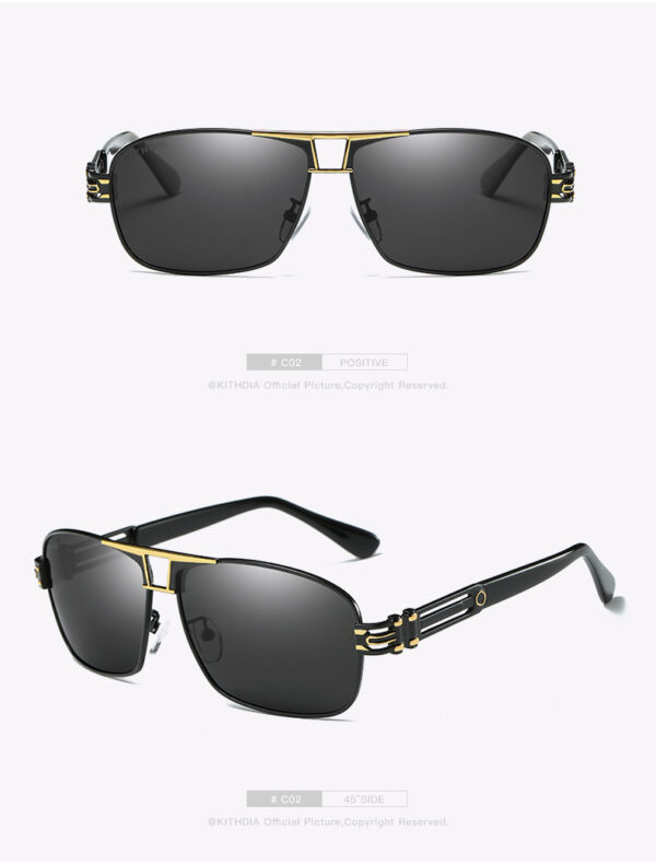 Men's Two-tone Men's Sunglasses Colorful Reflective Lenses Driver Glasses Driving Glasses - Image 3