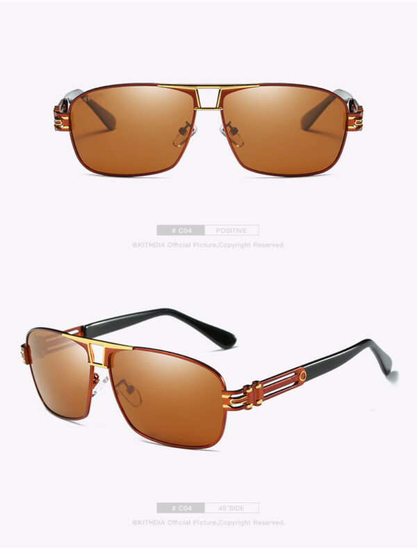 Men's Two-tone Men's Sunglasses Colorful Reflective Lenses Driver Glasses Driving Glasses - Image 2