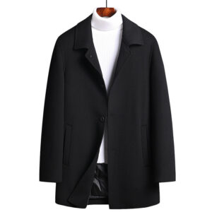 Thickened double-sided woolen coat with down liner