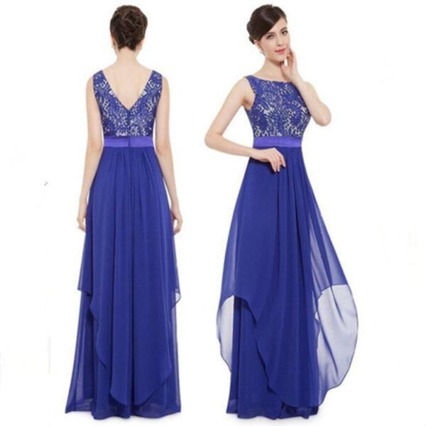 Lace spliced chiffon dress - Image 6