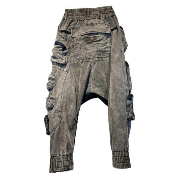 Asymmetric Multi-bag Eight-legged Old Casual Pants For Men - Image 4