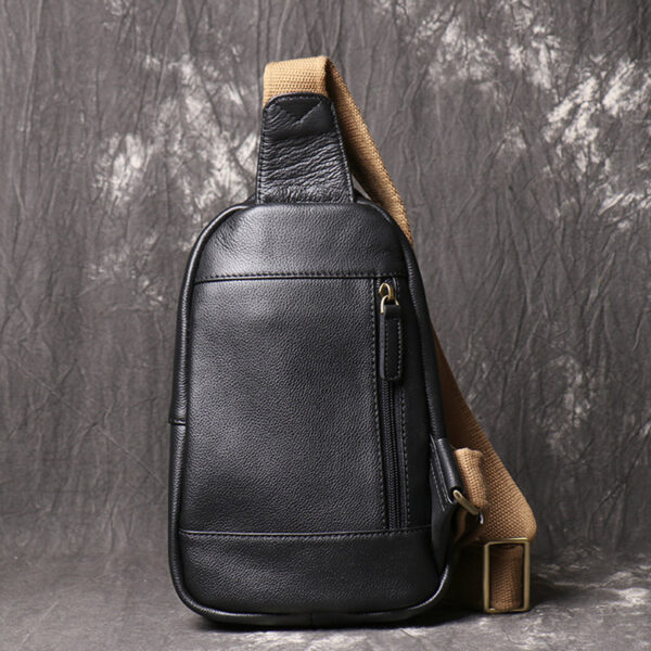 Men's Leather Casual Cross-body Chest Bag - Image 5