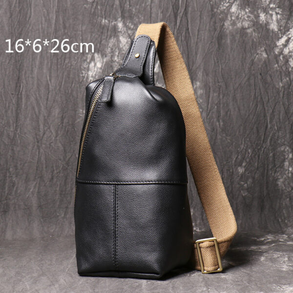 Men's Leather Casual Cross-body Chest Bag - Image 7