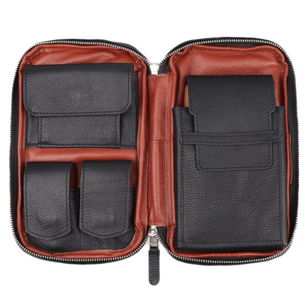 Leather Cigar Bag Carry-on Travel Portable Moisturizing Cigar Case - Image 5