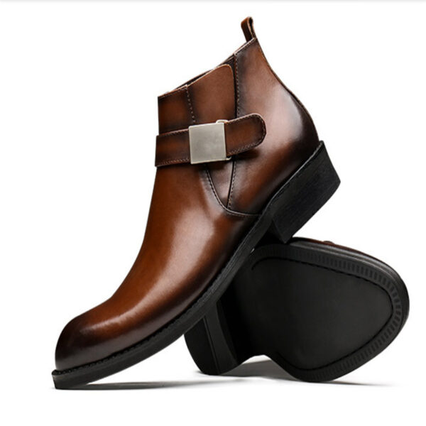 British Men's Autumn And Winter High-top Leather Shoes Martin Boots - Image 5
