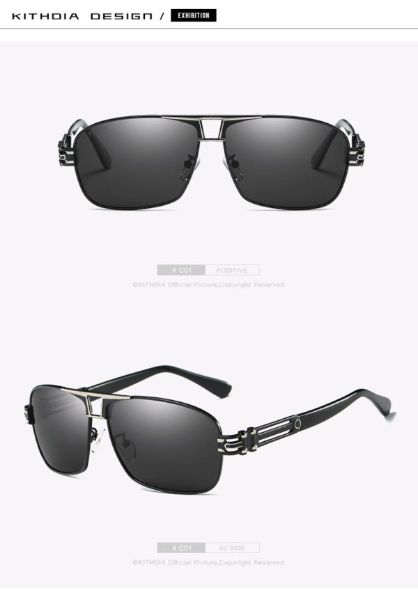 Men's Two-tone Men's Sunglasses Colorful Reflective Lenses Driver Glasses Driving Glasses - Image 4