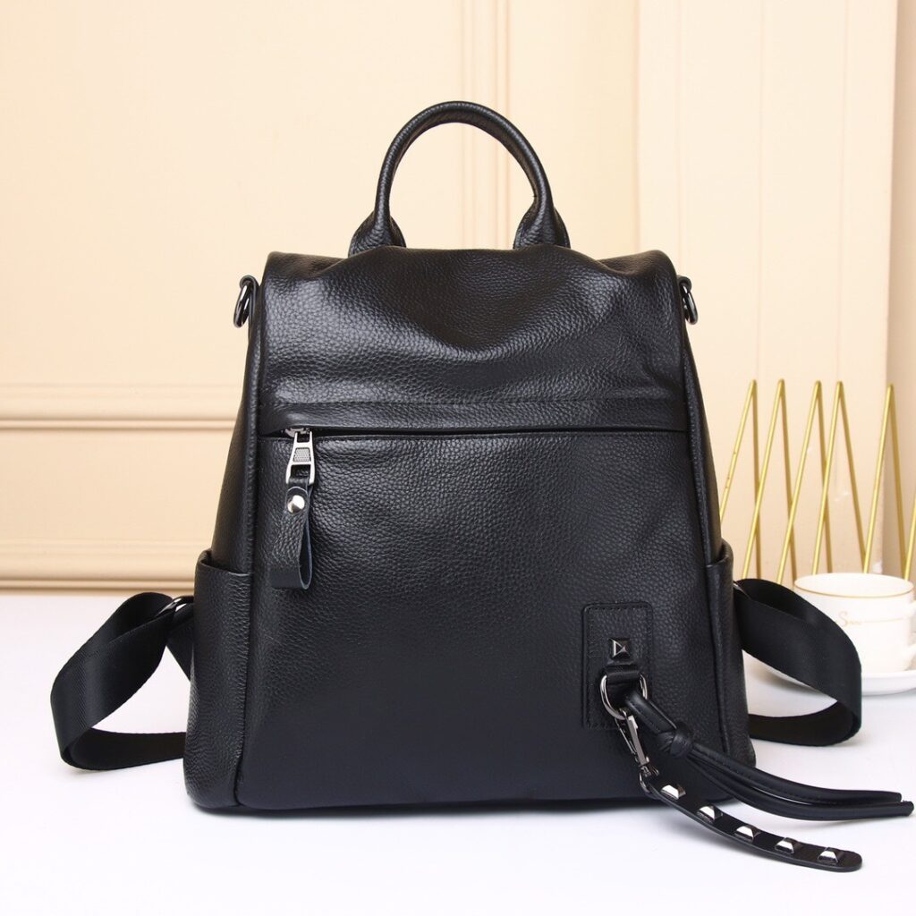 Leather Large Capacity Versatile Women's Dual-use Backpack