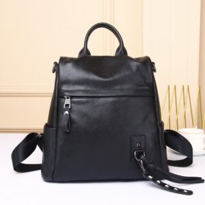 Leather Large Capacity Versatile Women's Dual-use Backpack