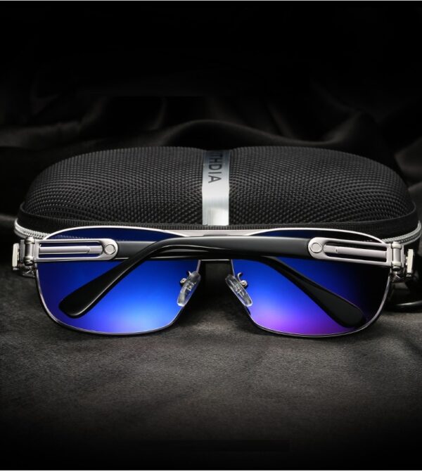 Men's Two-tone Men's Sunglasses Colorful Reflective Lenses Driver Glasses Driving Glasses - Image 7