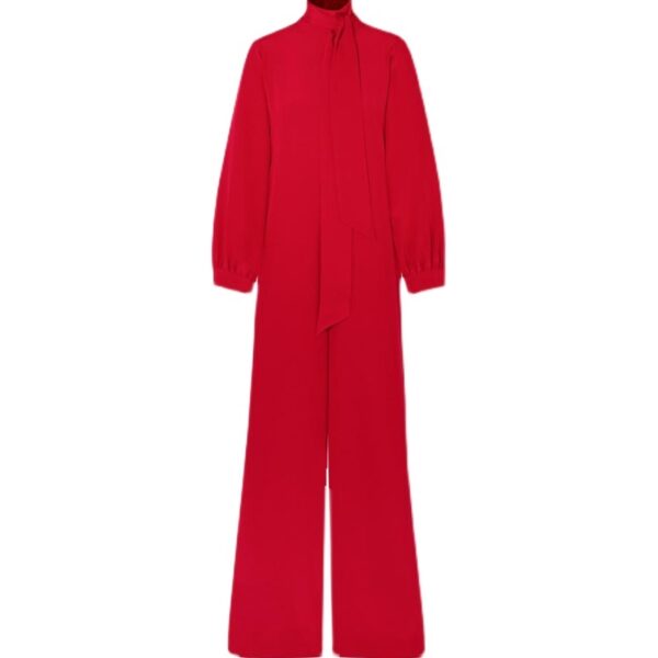 Loose Wide Leg Long Sleeve Jumpsuit - Image 5