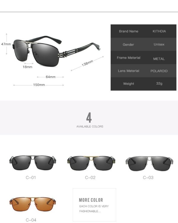 Men's Two-tone Men's Sunglasses Colorful Reflective Lenses Driver Glasses Driving Glasses - Image 6
