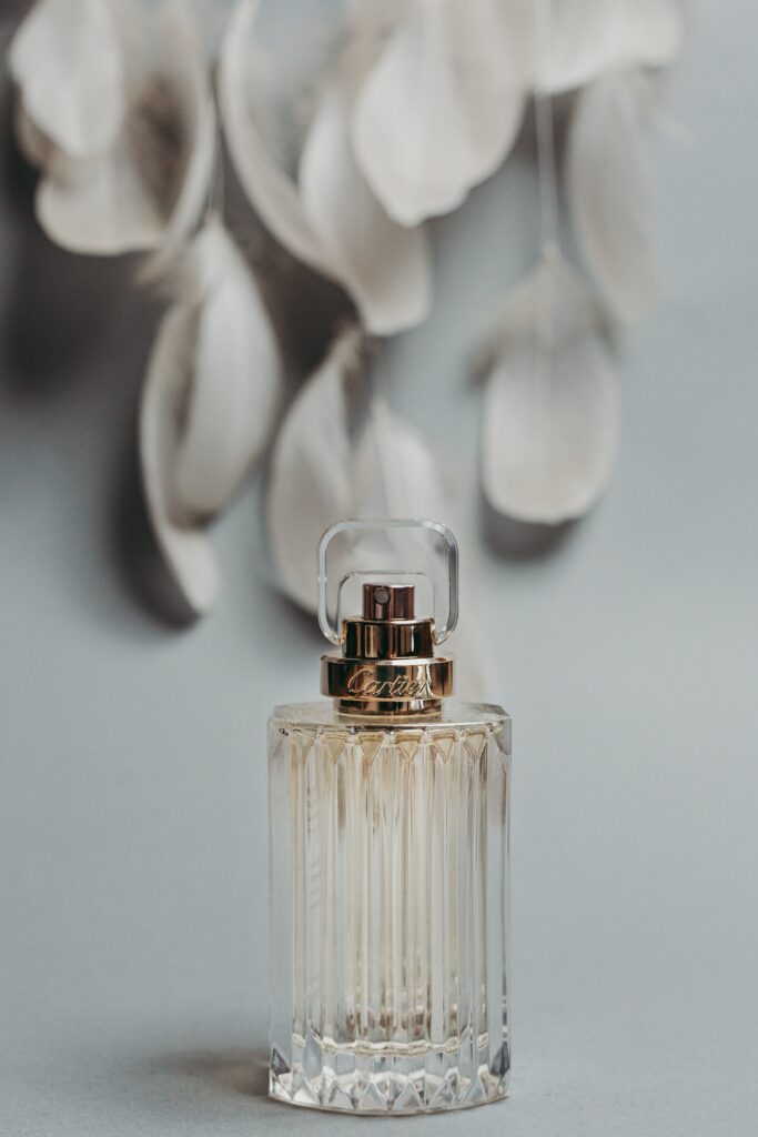 A colorless luxury perfume bottle for women