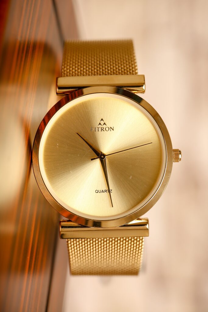 An all gold plated women watch