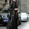 Women's waist leather down jacket - Image 7