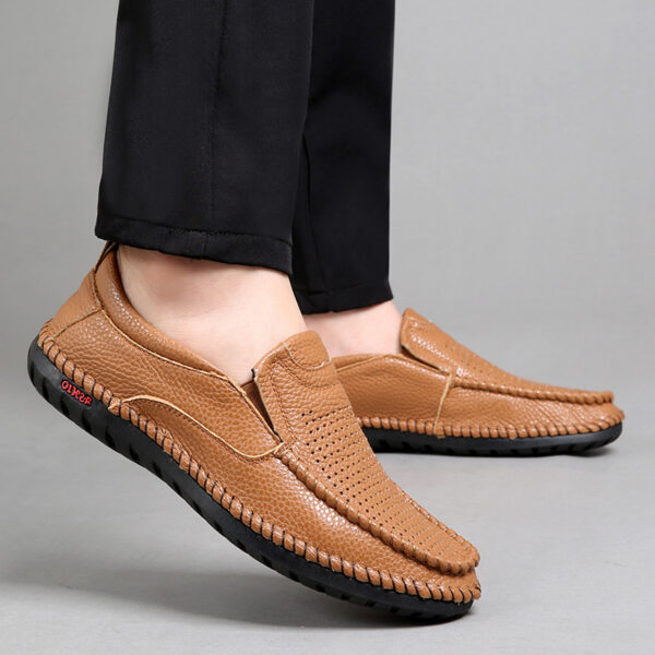 Trendy Men's Fashionable Casual Leather Shoes - Image 3