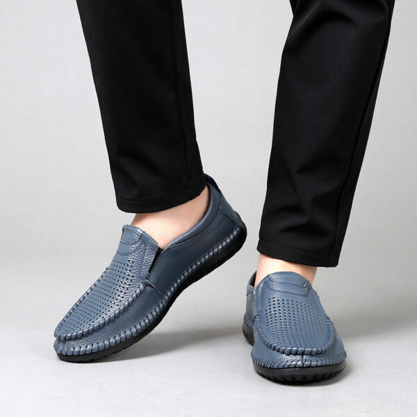 Trendy Men's Fashionable Casual Leather Shoes - Image 2