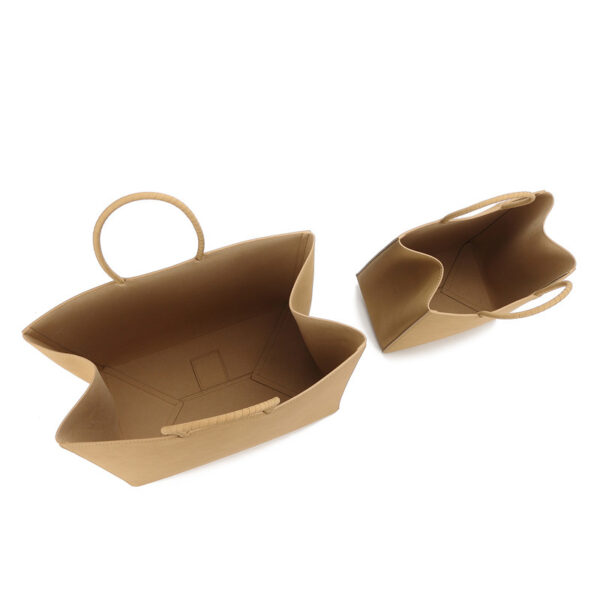 Kraft Paper Bag Leather Handbag - Image 5