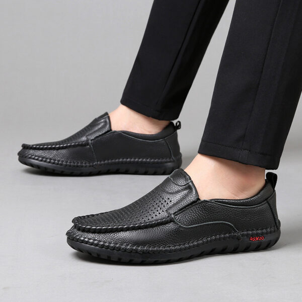 Trendy Men's Fashionable Casual Leather Shoes - Image 4