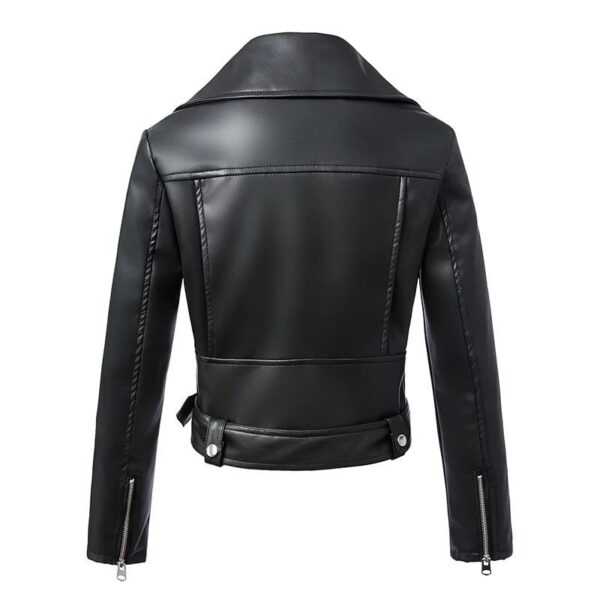 Women's leather short jacket - Image 2