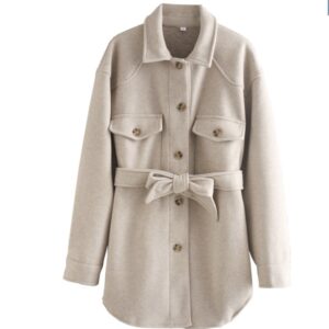 Fashion winter sheep-like lace woolen warm jacket