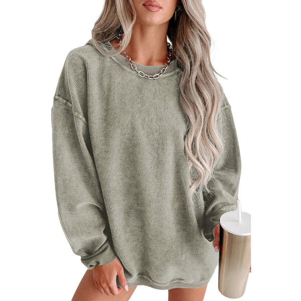 European And American Leisure Style Oversize Solid Color Pullover - Image 4