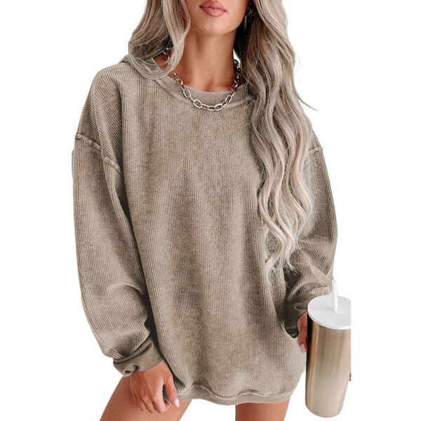 European And American Leisure Style Oversize Solid Color Pullover - Image 6