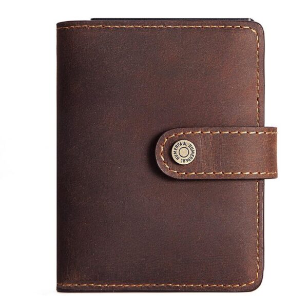 Vintage Zipper Leather Card Holder - Image 10