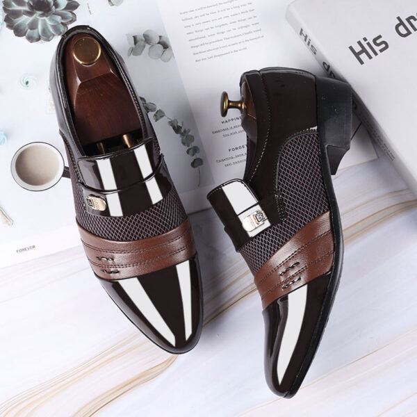 Men's shoes leather shoes men's casual shoes - Image 4