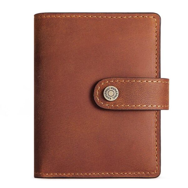 Vintage Zipper Leather Card Holder - Image 4