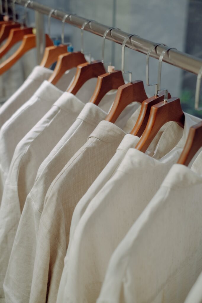 White shirts on a hanger