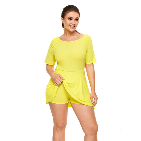 Tennis Dresses With Safety Pants Women Backless Golf Mini Sport Dress - Image 5