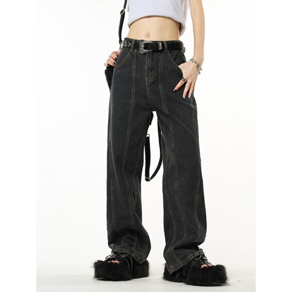 Women's Loose-fitting High-waisted Straight-legged Wide Leg Pants - Image 6