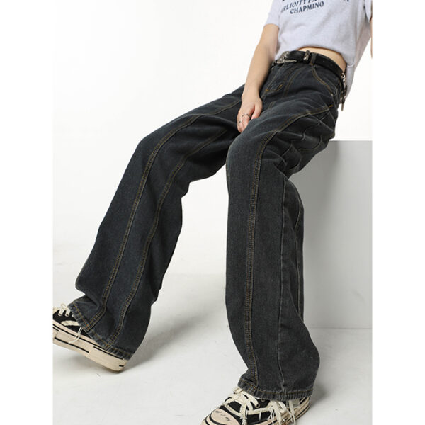 Women's Loose-fitting High-waisted Straight-legged Wide Leg Pants - Image 4