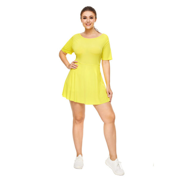 Tennis Dresses With Safety Pants Women Backless Golf Mini Sport Dress - Image 3