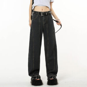 Women's Loose-fitting High-waisted Straight-legged Wide Leg Pants