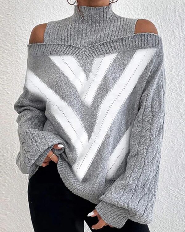 Women's Fashion Loose Lantern Sleeve Sweater - Image 2