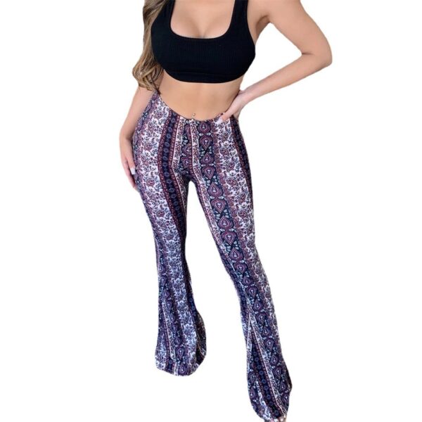 High Elastic Tight Women's Pants Slim Sexy Print Trousers - Image 2