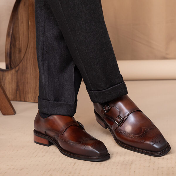 Leisure British Leather Square Toe Shoes - Image 3